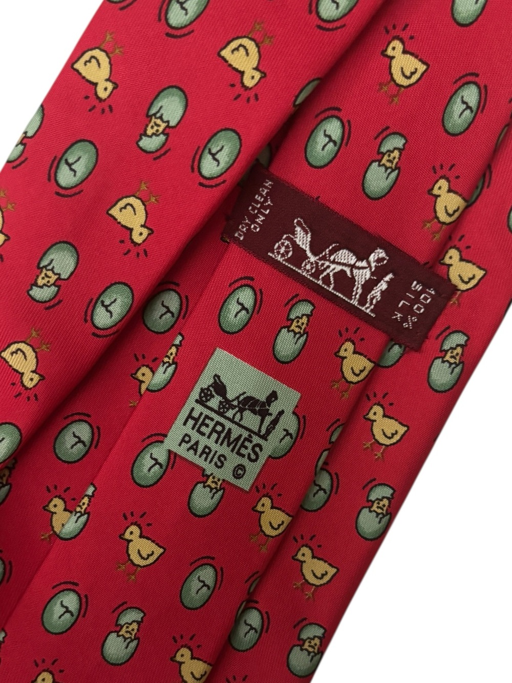 HERMES silk tie